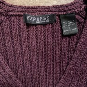 Ladies deep purple sweater by express size small